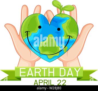 Earth day poster concept illustration Stock Vector