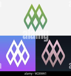 Abstract Decorative Leaves Vector Illustration Design Clipart Symbol Logo Template. Stock Vector