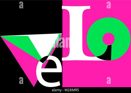 Abstract trendy beautiful vector inscription love Stock Vector