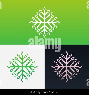 Abstract Decorative Leaves Vector Illustration Design Clipart Symbol Logo Template. Stock Vector
