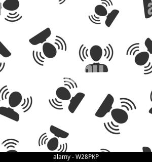 Mind awareness icon seamless pattern background. Idea human vector illustration on white isolated background. Customer brain business concept. Stock Vector