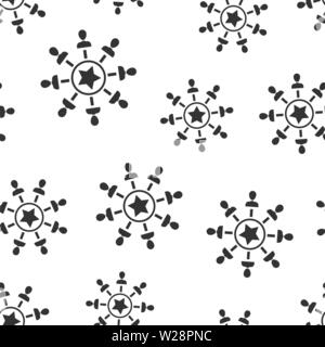 Mind awareness icon seamless pattern background. Idea human vector illustration on white isolated background. Customer brain business concept. Stock Vector