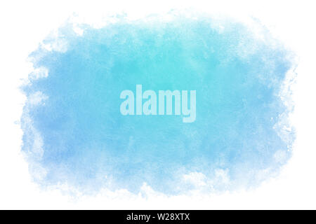 Gradient color summer blue water abstract or natural watercolor paint background Stock Photo