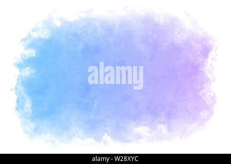 Gradient color summer blue water abstract or natural watercolor paint background Stock Photo