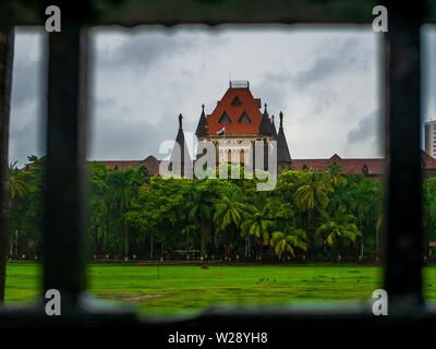 Mumbai, India - June 30, 2019 : Colonial architecture of Mumbai. Mumbai Cityscape. Bombay High Court is one of the oldest High Courts of India. Stock Photo