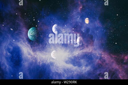 Deep space. Science fiction fantasy in high resolution ideal for wallpaper. Elements of this image furnished by NASA Stock Photo