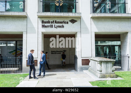 Bank of America, Merrill Lynch, King Edward Street, Farringdon, London EC1, UK Stock Photo