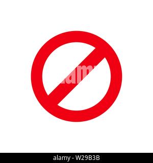 Not Allowed icon. flat illustration of Not Allowed vector icon for web Stock Vector
