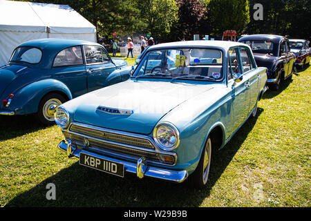 90th Kent County Show, Detling, 6th July 2019. Classic car, Ford Cortina. Stock Photo