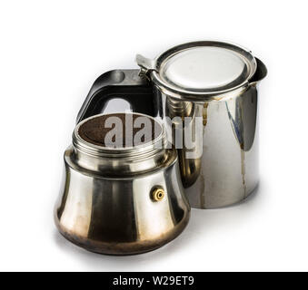 Traditional Silver Steamer Pot White Smoke Stock Photo 1127914859