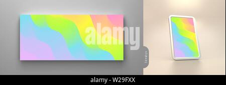 Abstract background with trendy gradients. Vector illustration for mobile phone cover and screen. Stock Vector
