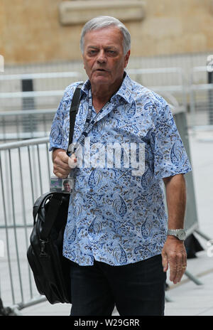 London, UK. 7th July, 2019. Tony Blackburn Disc jockey seen at the BBC studios in London Stock Photo