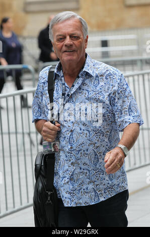 London, UK. 7th July, 2019. Tony Blackburn Disc jockey seen at the BBC studios in London Stock Photo