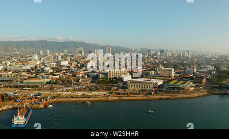 Cebu city overview is the capital city of the province of Cebu and is the second city of the Philippines after Metro Manila. Stock Photo