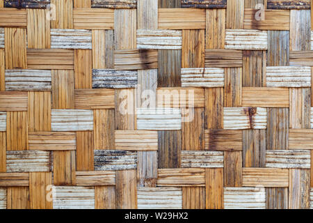 Bamboo mat weaving pattern Stock Photo