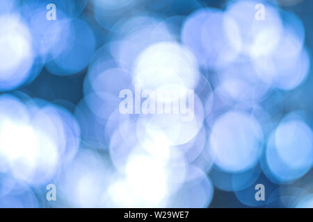 Abstract image. Blurry lights on blue background. Stock Photo