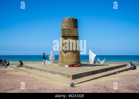 The Second World War Two Omaha Beach monument at Stock Photo - Alamy