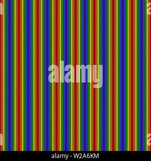 LGBTQ color abstract knitted pattern. Rainbow color seamless pattern. Design for sweater, scarf, comforter or clothes texture. Vector illustration Stock Vector