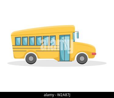 Yellow school bus. Education illustration. New academic year. Isolated illustration. Stock Vector
