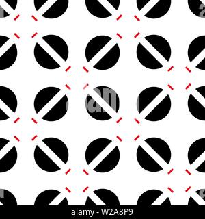 Black and white seamless pattern Pills vector icon. Medical and HealthCare Symbol Stock Vector