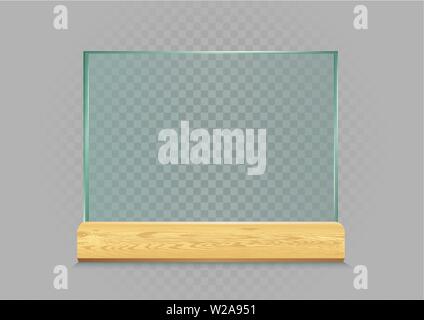 horizontal transparent glass banner Stock Vector