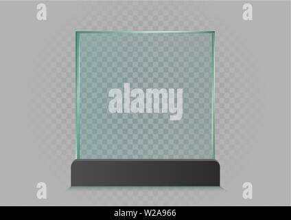 square glass banner template Stock Vector