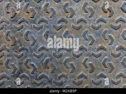 Top view of pattern on metal Stock Photo