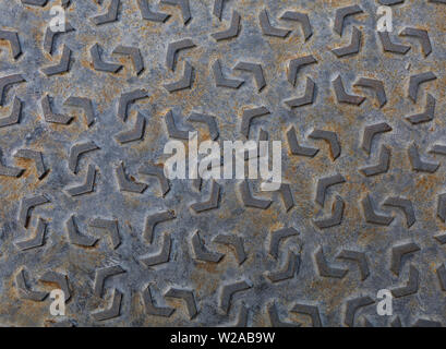 Top view of pattern on metal Stock Photo