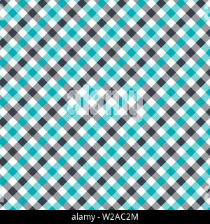 Green and Black Gingham pattern. Texture from rhombus/squares for - plaid, tablecloths, clothes, shirts, dresses, paper, bedding, blankets, quilts and Stock Vector