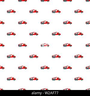 Fire engine pattern seamless vector repeat for any web design Stock Vector