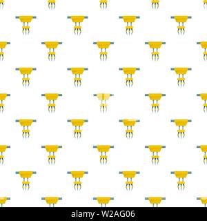 Robot arm pattern seamless vector repeat for any web design Stock Vector