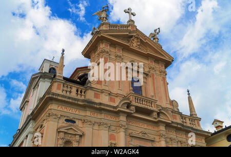 Chiesa di Sant Andrea Apostolo. Church in Brunate town Stock Photo