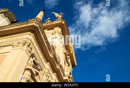 Chiesa di Sant'Andrea Apostolo. Church in Brunate town. Stock Photo