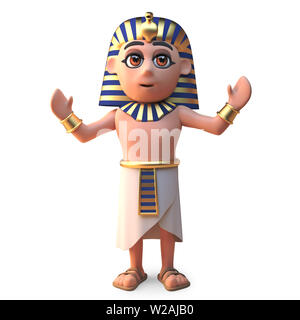 3d Tutankhamun pharaoh Egyptian character teaching at the blackboard, 3d  illustration render Stock Photo - Alamy