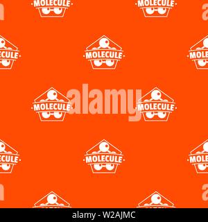 Molecule connection pattern vector orange Stock Vector