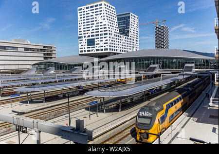 Utrecht, Netherlands, Utrecht Central Station, Central Station, city hall, Stock Photo