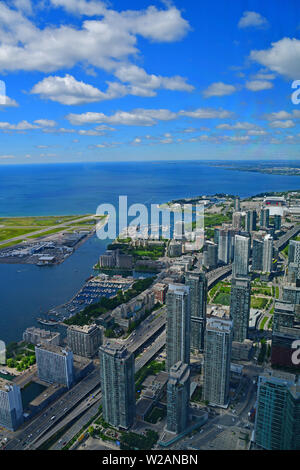 The skyline of Toronto as seen from the CN Tower Stock Photo