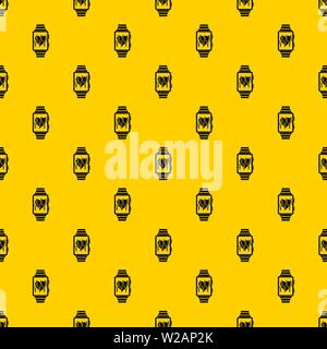 Smartwatch with sport app pattern vector Stock Vector