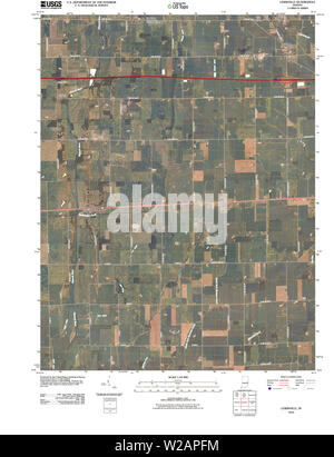 USGS TOPO Map Indiana IN Lewisville 20100528 TM Restoration Stock Photo