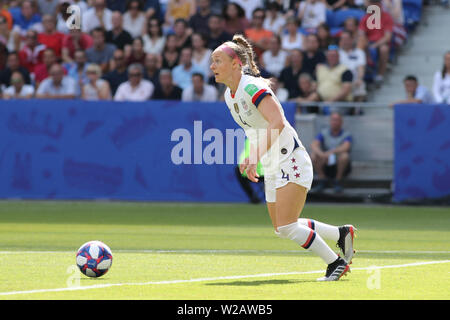 Groupama Stadium, Lyon, France. 7th July, 2019. FIFA Womens World Cup final, USA versus Netherlands; Becky Sauerbrunn (USA) Credit: Action Plus Sports/Alamy Live News