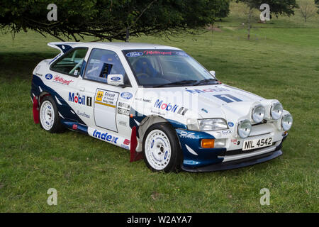 1989 80s Ford Ford Sierra Cosworth Sapphire; Motoring classics, historics, vintage motors and collectibles; collection of cars & veteran vehicle. Stock Photo