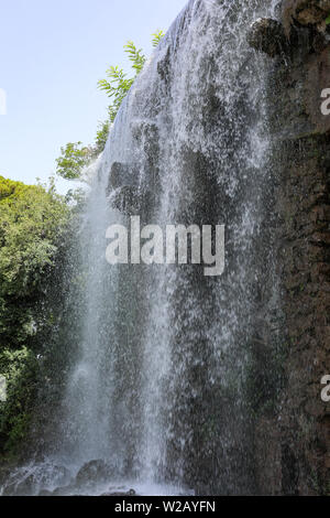 Artificial waterfall at Colline du Château in Nice, France Stock Photo