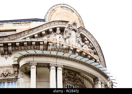 Belgrade, Serbia - April 9, 2019:  Building of Serbian Academy for Science and Arts, in Belgrade city center, in Knez Mihajlova street, is a good exam Stock Photo