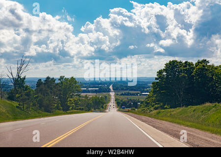 Midday View Beautiful landscape midday view of Toronto city highway street with ...