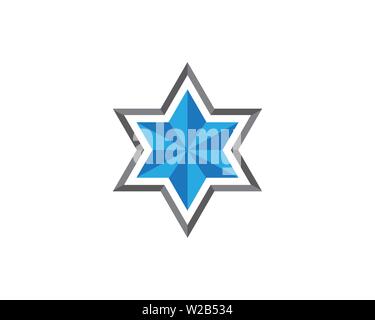 Star David template vector icon illustration design Stock Vector