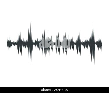 Sound waves vector illustration design template Stock Vector