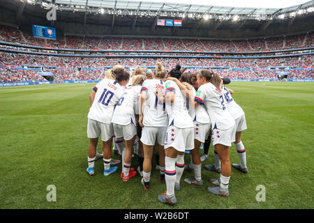 Lyon, France. 24th Mar, 2019. Players the United States during match against the Netherlands game valid for the Final of the Women 's Soccer World Cup in Lyon in France this Sunday, 07. Credit: Brazil Photo Press/Alamy Live News Stock Photo