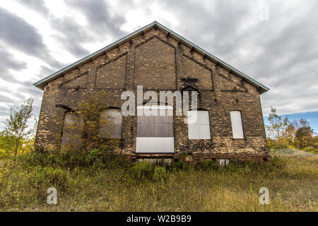 Exterior Of The Abandoned Quincy Copper Mine In Michigan Stock Photo