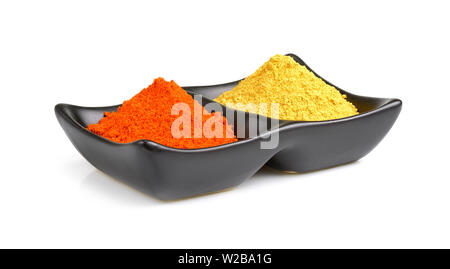 Indian Spices, Chilli powder in bowl Stock Photo