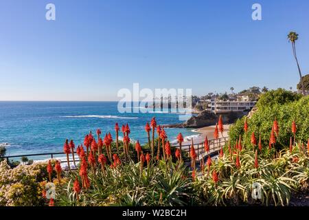 Laguna Beach Coastline in Orange County California Stock Photo